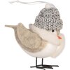 Decoración Pájaro Clayre & Eef 66340 11x7x12 cm Blanco