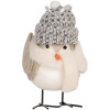 Decoración Pájaro Clayre & Eef 66340 11x7x12 cm Blanco