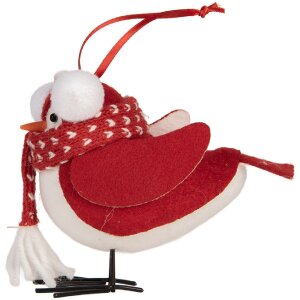 Decoración Pájaro Clayre & Eef 66341 12x7x10 cm