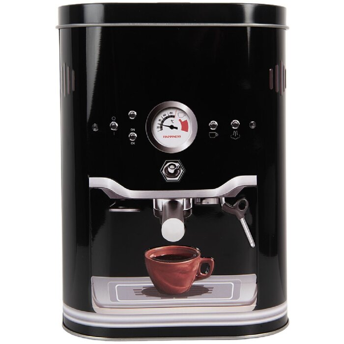 Lata de metal Clayre & Eef 6BL0189 14x8x19 cm Negro