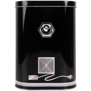 Lata de metal Clayre & Eef 6BL0189 14x8x19 cm Negro