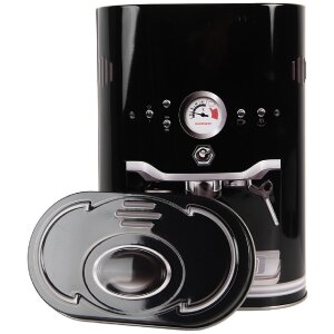 Lata de metal Clayre & Eef 6BL0189 14x8x19 cm Negro