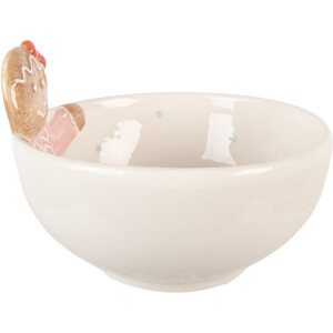 Clayre & Eef 6CE2216 Cuenco 18x17x12 cm Blanco Rosa...
