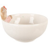 Clayre & Eef 6CE2216 Cuenco 18x17x12 cm Blanco Rosa 700 ml