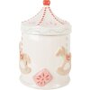 Clayre & Eef 6CE2218 Tarro de Conservación con Tapa Ø 15x22 cm Blanco/Marrón