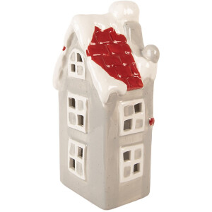 Clayre & Eef 6CE2219G Decoración Casa LED 11x9x22 cm Gris y Blanco