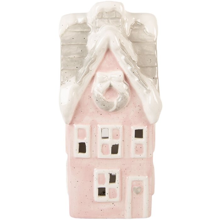 Clayre & Eef 6CE2220P Decoración Casa LED 11x10x24 cm Rosa-Gris