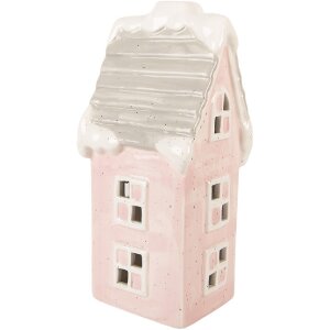 Clayre & Eef 6CE2220P Decoración Casa LED 11x10x24 cm Rosa-Gris