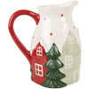 Jarra Decorativa Clayre & Eef 6CE2222 19x14x20 cm Blanco Verde Cerámica