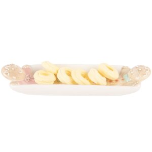 Clayre & Eef 6CE2224 Cuenco 31x10x5 cm Blanco Marrón Cerámica