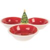 Clayre & Eef 6CE2225 Cuenco 26x26x10 cm Rojo Blanco Cerámica