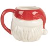 Clayre & Eef 6CEMU0197 Taza 16x12x11 cm / 550 ml Cerámica rojo/blanco