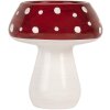 Clayre & Eef 6GL5199 Candelabro Hongo Ø 7x7 cm blanco-rojo