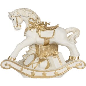 Soporte para árbol de Navidad Clayre & Eef 6MG0129 47x30x38 cm Blanco-Dorado