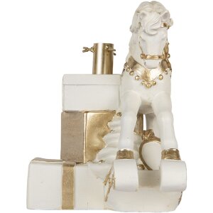Soporte para árbol de Navidad Clayre & Eef 6MG0129 47x30x38 cm Blanco-Dorado