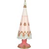 Clayre & Eef 6PR5399 Adorno de Navidad Árbol Ø 10x30 cm Rosa