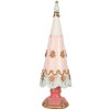 Clayre & Eef 6PR5399 Adorno de Navidad Árbol Ø 10x30 cm Rosa