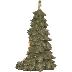 Clayre & Eef 6PR5404 Decoración Árbol de Navidad con LED 15x24 cm