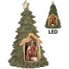 Clayre & Eef 6PR5404 Decoración Árbol de Navidad con LED 15x24 cm