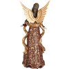 Clayre & Eef 6PR5406 Decoración Ángel 22x15x46 cm Rojo y Dorado