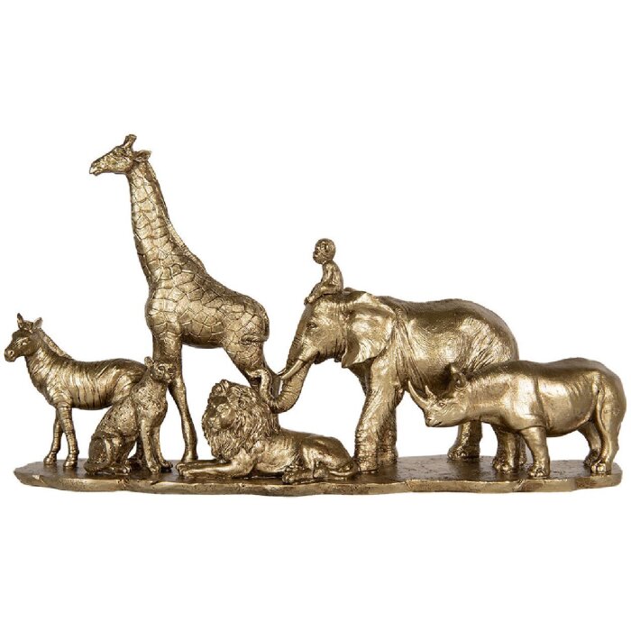 Clayre & Eef 6PR5633 Decoración Animales 52x14x30 cm Dorado