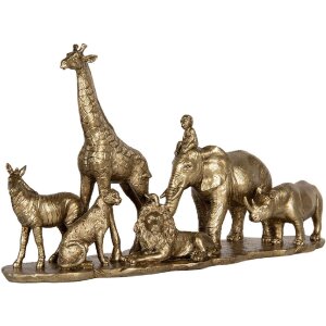 Clayre & Eef 6PR5633 Decoración Animales 52x14x30 cm Dorado