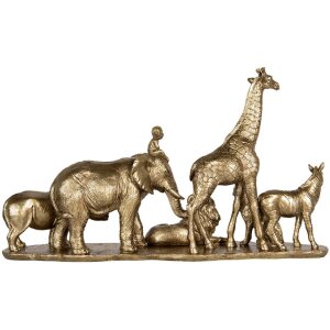 Clayre & Eef 6PR5633 Decoración Animales 52x14x30 cm Dorado