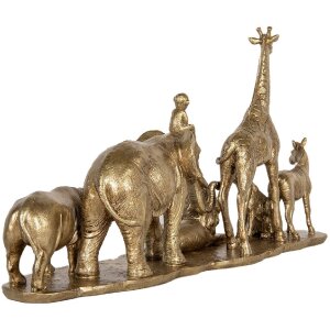 Clayre & Eef 6PR5633 Decoración Animales 52x14x30 cm Dorado