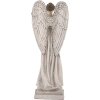 Clayre & Eef 6PR5634 Decoración Ángel 9x8x23 cm Blanco Gris