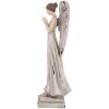 Clayre & Eef 6PR5634 Decoración Ángel 9x8x23 cm Blanco Gris