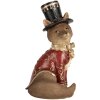 Clayre & Eef 6PR5637 Decoración Zorro 9x8x17 cm Marrón Rojo