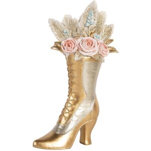 Clayre & Eef 6PR5638 Decoración Zapato 14x7x22 cm Dorado