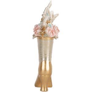 Clayre & Eef 6PR5638 Decoración Zapato 14x7x22 cm Dorado