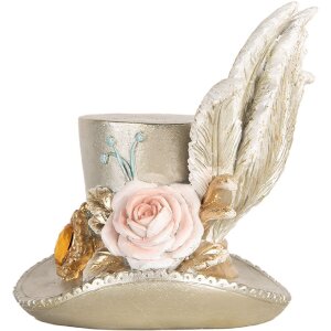 Clayre & Eef 6PR5639 Decoración Sombrero Plateado 13x11x13 cm