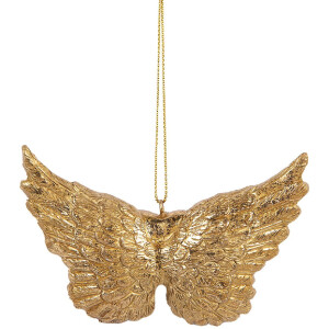 Clayre & Eef 6PR5640 Adorno Colgante Alas 10x2x7 cm Dorado