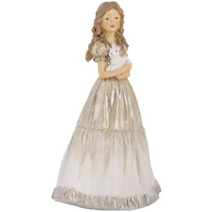 Clayre & Eef 6PR5642 Decoración Infantil Beige Plateado 14x11x22 cm