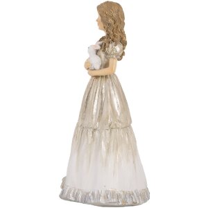 Clayre & Eef 6PR5642 Decoración Infantil Beige Plateado 14x11x22 cm