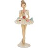 Clayre & Eef 6PR5643 Decoración Bailarina Ø 10x24 cm Blanco Beige