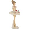 Clayre & Eef 6PR5643 Decoración Bailarina Ø 10x24 cm Blanco Beige