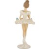 Clayre & Eef 6PR5643 Decoración Bailarina Ø 10x24 cm Blanco Beige