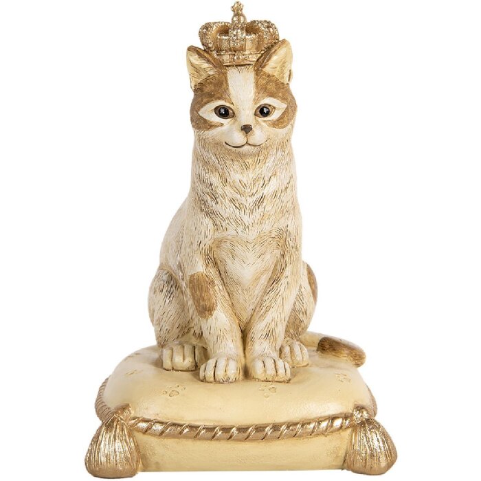 Clayre & Eef 6PR5644 Hucha Gato Beige 13x13x20 cm