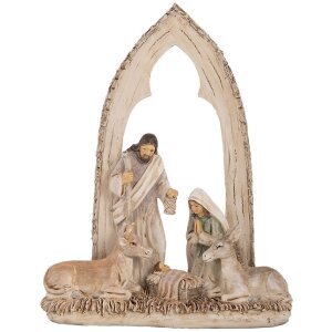 Clayre & Eef 6PR5645 Grupo Navideño 18x7x22 cm Beige y Marrón