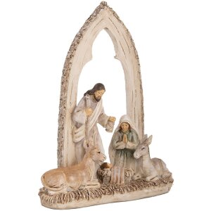 Clayre & Eef 6PR5645 Grupo Navideño 18x7x22 cm Beige y Marrón
