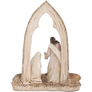 Clayre & Eef 6PR5645 Grupo Navideño 18x7x22 cm Beige y Marrón
