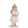 Clayre & Eef 6PR5654 Adorno Colgante Niño Rosa 5x5x11 cm