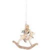 Clayre & Eef 6PR5655 Adorno Colgante Infantil 8x3x9 cm Beige Rosa
