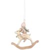 Clayre & Eef 6PR5655 Adorno Colgante Infantil 8x3x9 cm Beige Rosa
