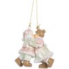 Clayre & Eef 6PR5656 Adorno Colgante Papá Noel con Señora 7x4x8 cm Rosa y Verde