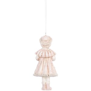 Clayre & Eef 6PR5658 Adorno Colgante Niño Rosa 5x4x11 cm
