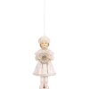 Clayre & Eef 6PR5658 Adorno Colgante Niño Rosa 5x4x11 cm